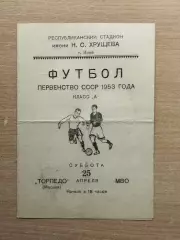 Торпедо Москва - МВО Москва 1953, игра в г.Киев*