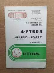 Динамо Москва - Арарат Ереван 1986