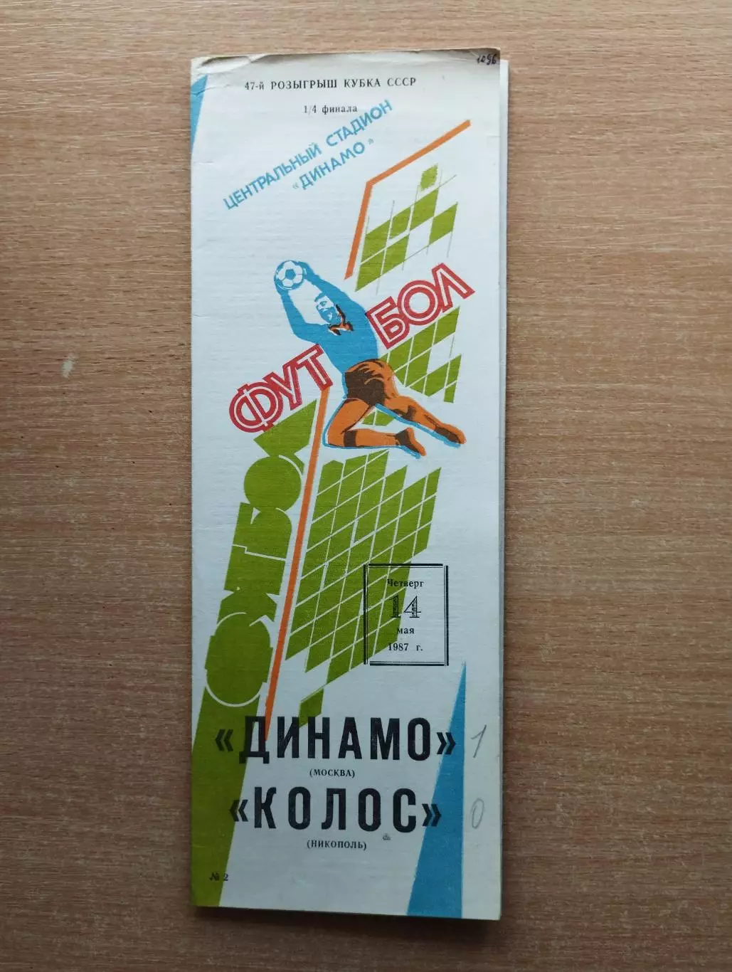 Динамо Москва - Колос Никополь 1987, кубок