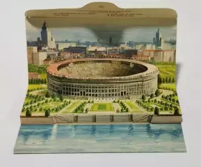 Открытка. Стадион им. В.И.Ленина (Лужники), 1957, к Всемирному фестивалю молод