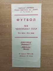 Кировец Ленинград - Звезда Москва 1989