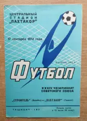 Пахтакор Ташкент - Строитель Ашхабад 1972