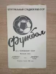 Кайрат Алма-Ата - Арарат Ереван 1982