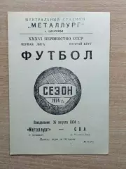 Металлург Запорожье - СКА Ростов-на-Дону 1974
