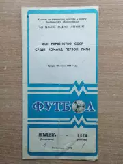 Металлург Запорожье - ЦСКА Москва 1986