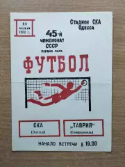 СКА Одесса - Таврия Симферополь 1982