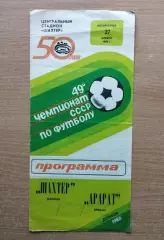 Шахтёр Донецк - Арарат Ереван 1986
