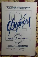 Десна Чернигов - Хаммарбю Швеция 1961, товарищеский матч