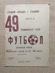 Стахановец Стаханов - Звезда Кировоград 1986
