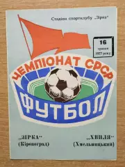 Звезда Кировоград - Волна Хмельницкий 1977