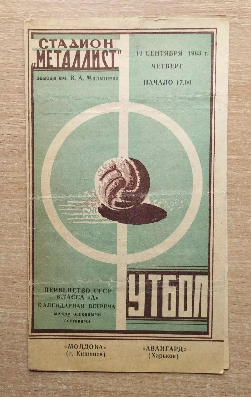 Авангард Харьков - Молдова Кишинёв 1963