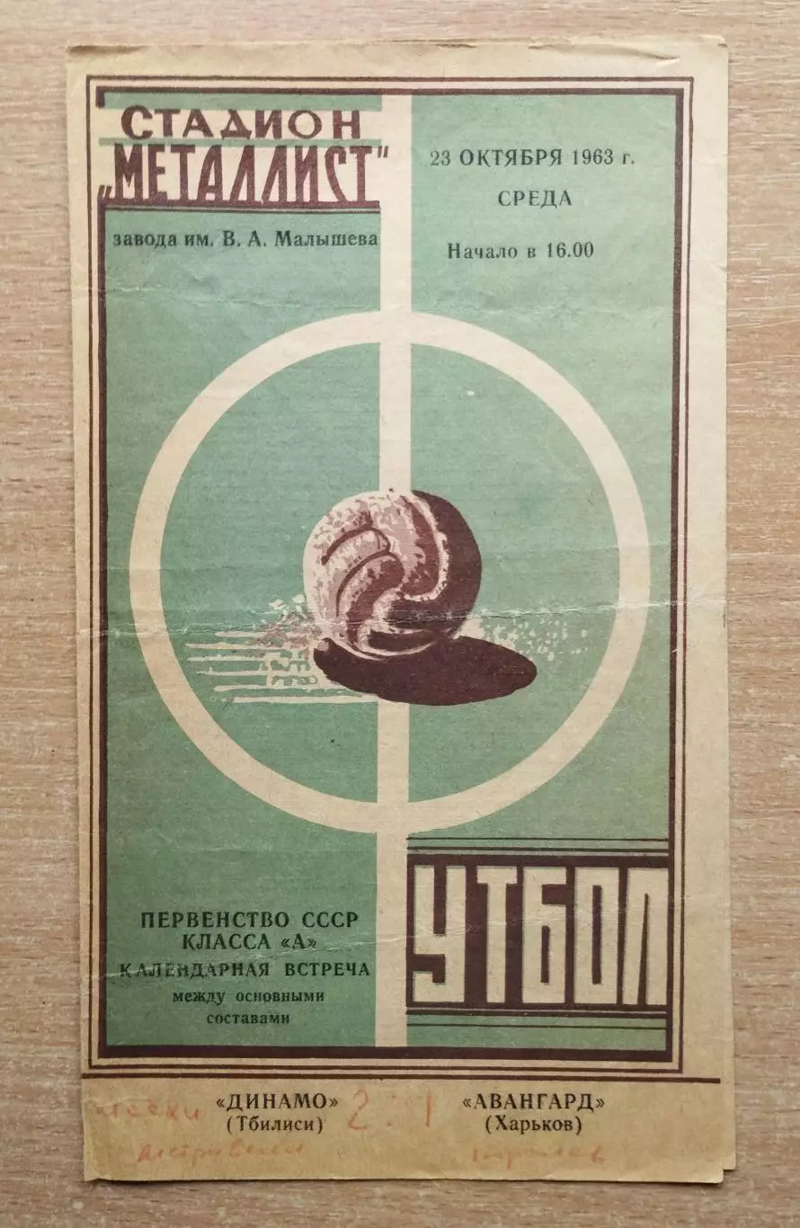 Авангард Харьков - Динамо Тбилиси 1963