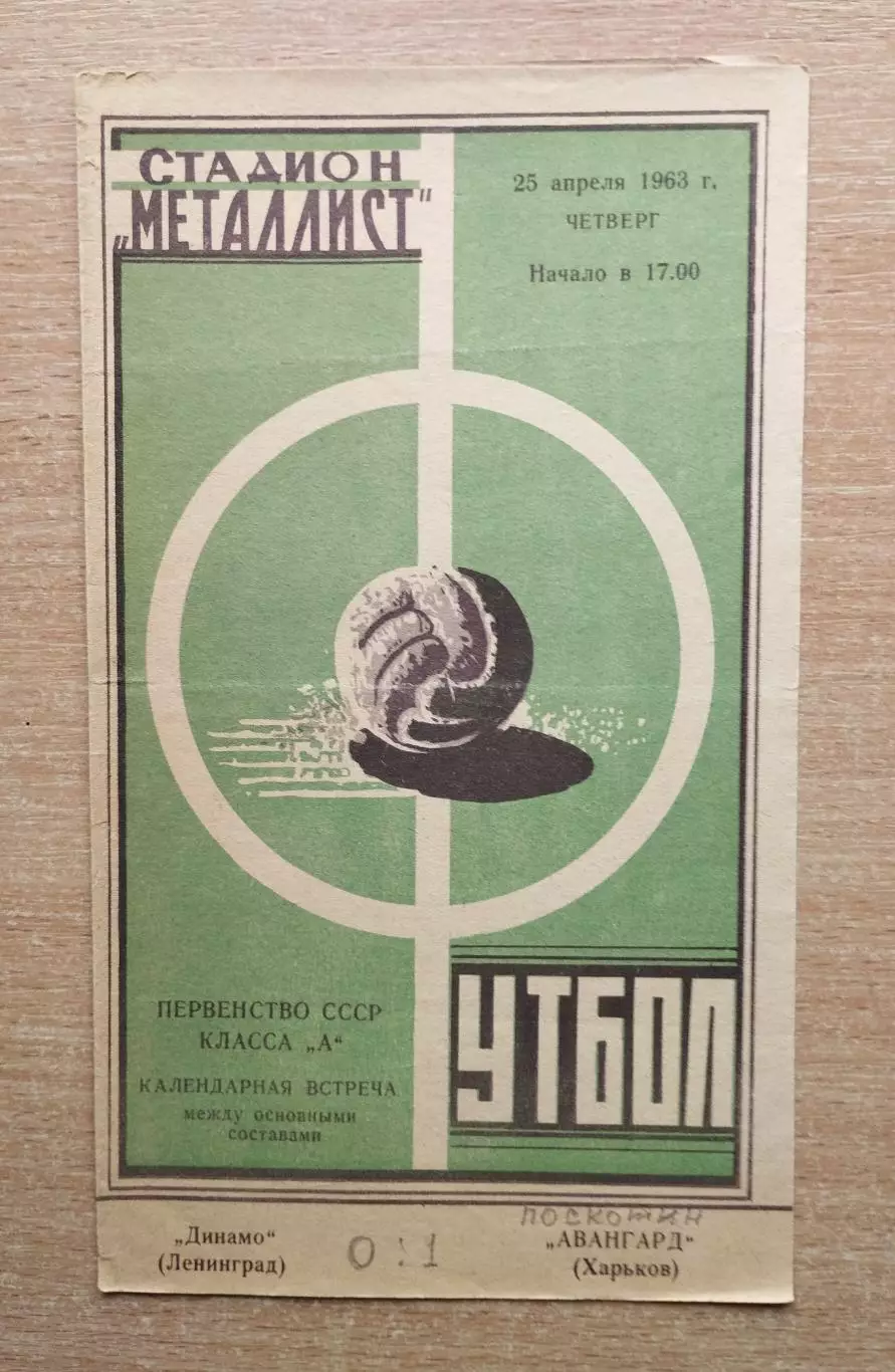 Авангард Харьков - Динамо Ленинград 1963
