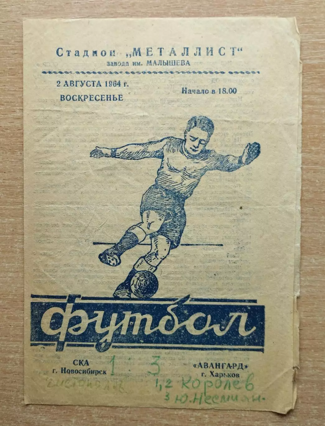 Авангард Харьков - СКА Новосибирск 1964