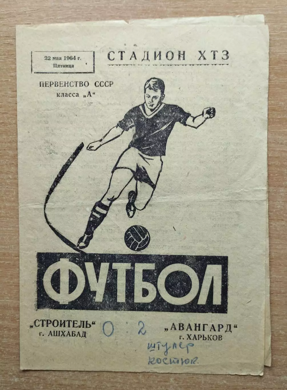 Авангард Харьков - Строитель Ашхабад 1964, стадион ХТЗ