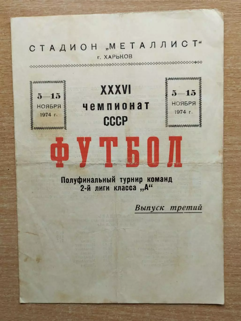 Полуфинальный турнир команд 2-й лиги, Харьков 1974, день 3, участники на фото