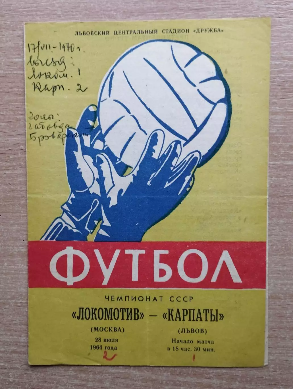 Карпаты Львов - Локомотив Москва 1964