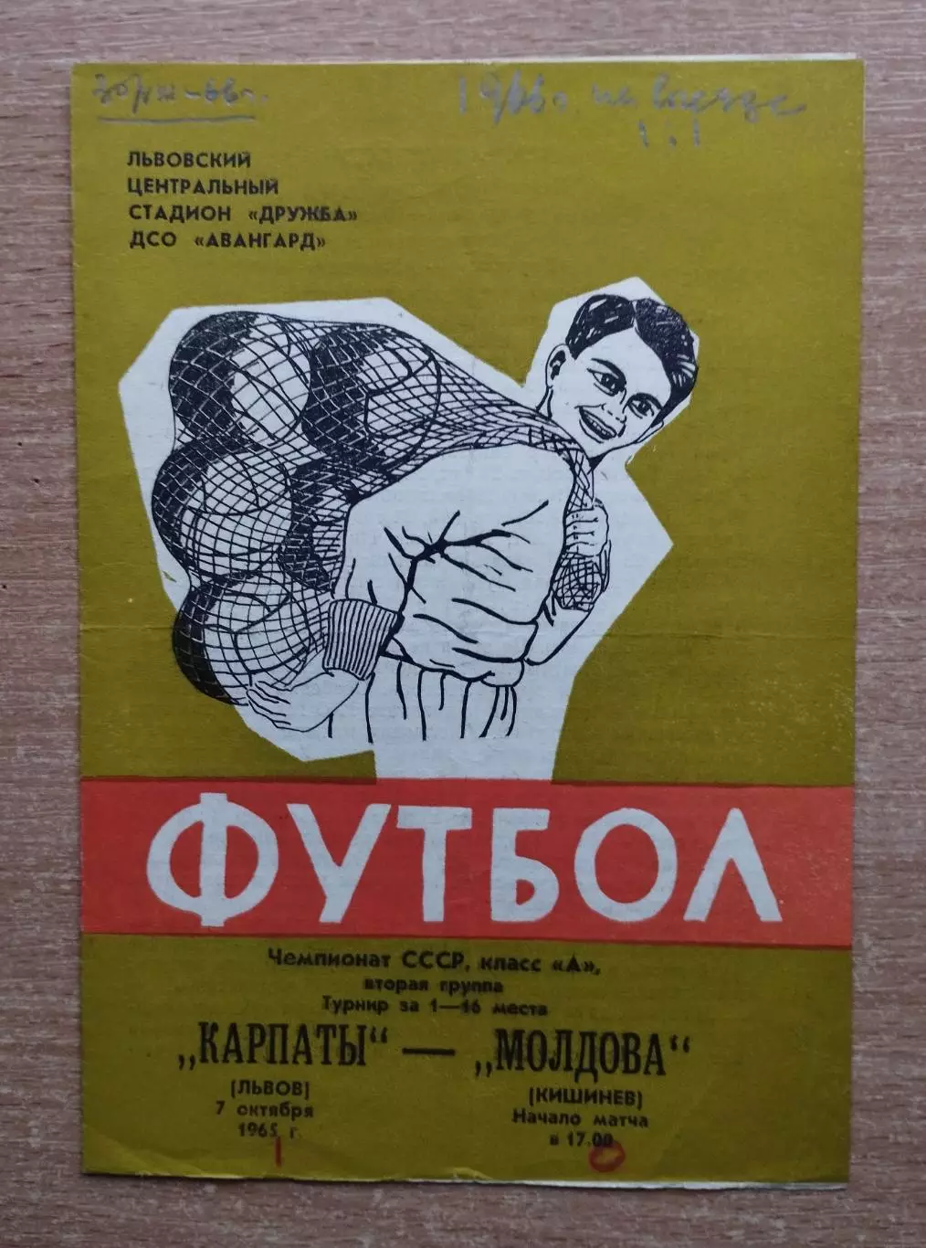 Карпаты Львов - Молдова Кишинёв 1965