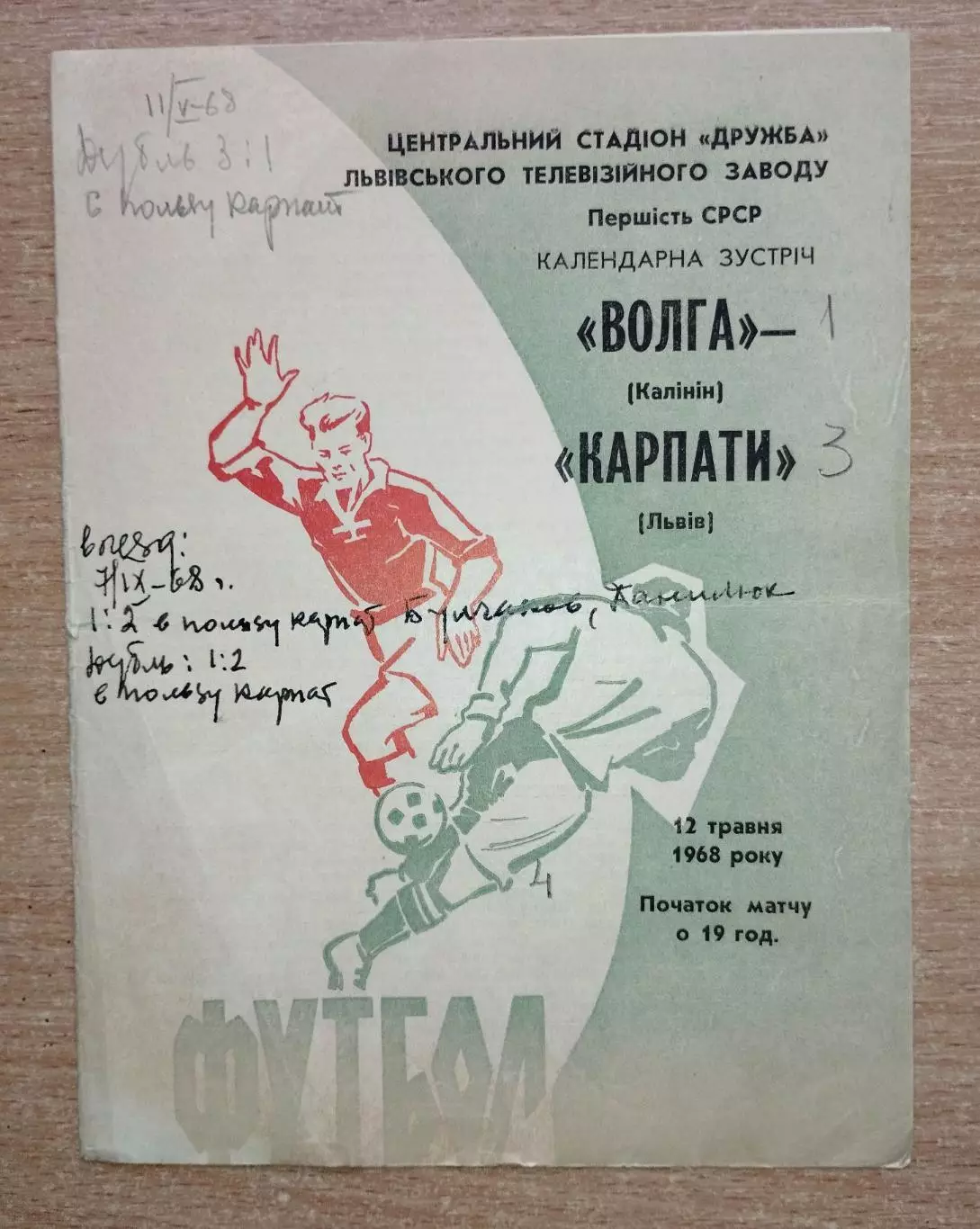 Карпаты Львов - Волга Калинин 1968