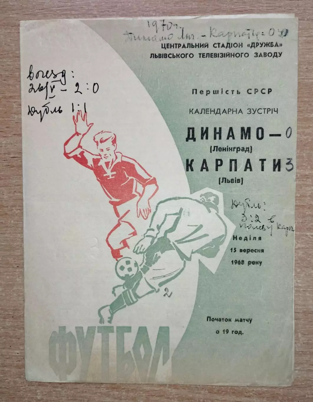 Карпаты Львов - Динамо Ленинград 1968