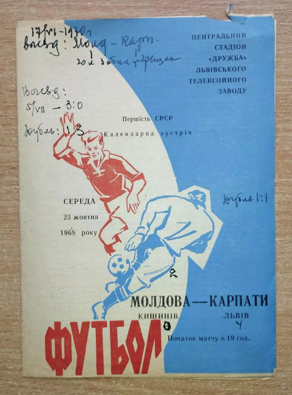 Карпаты Львов - Молдова Кишинёв 1968