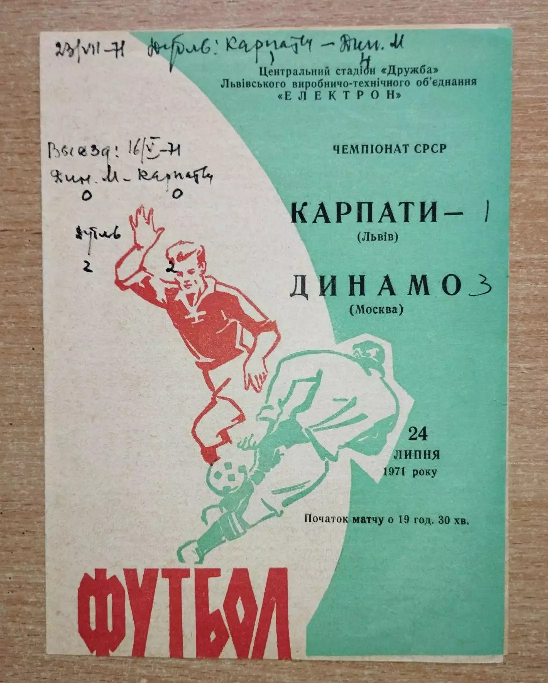 Карпаты Львов - Динамо Москва 1971