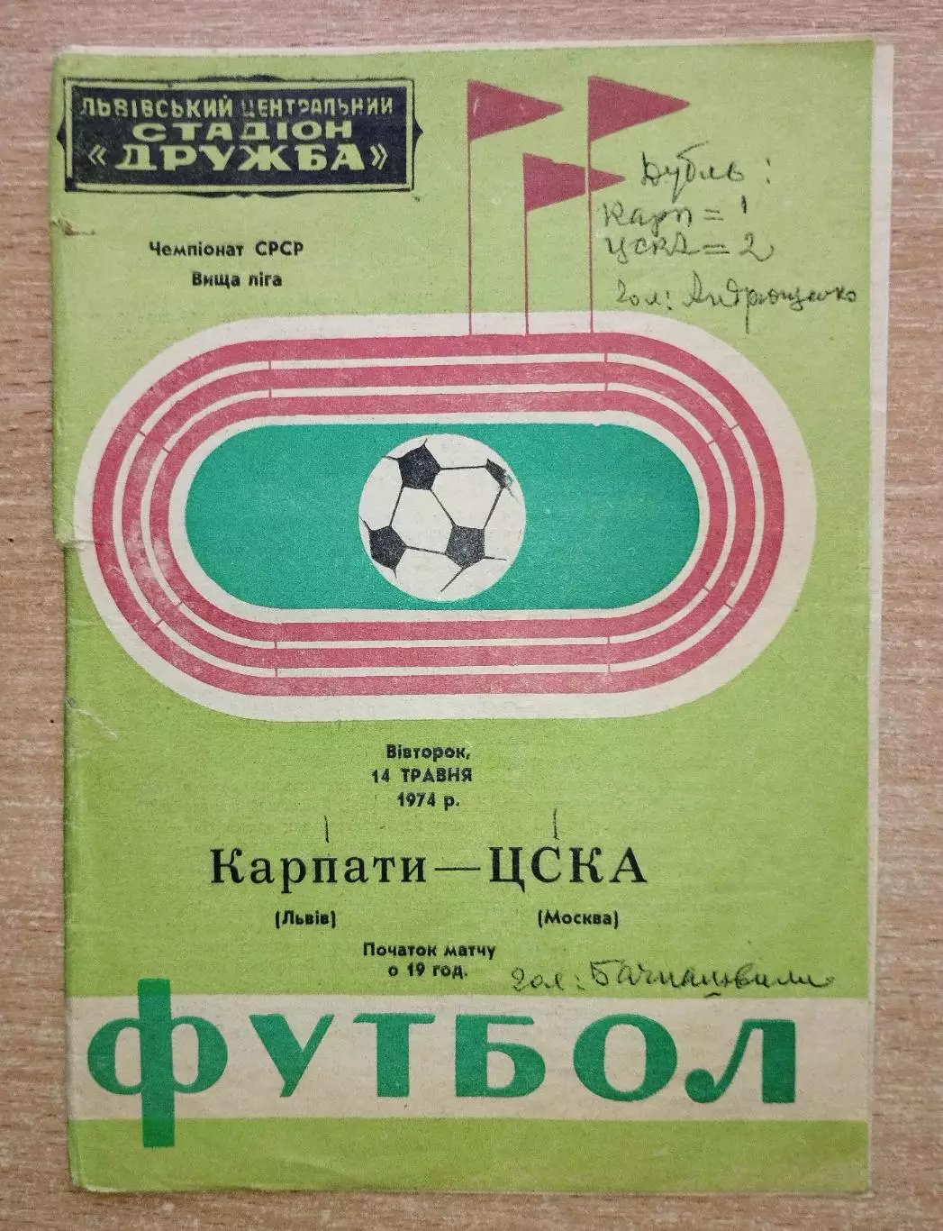 Карпаты Львов - ЦСКА Москва 1974