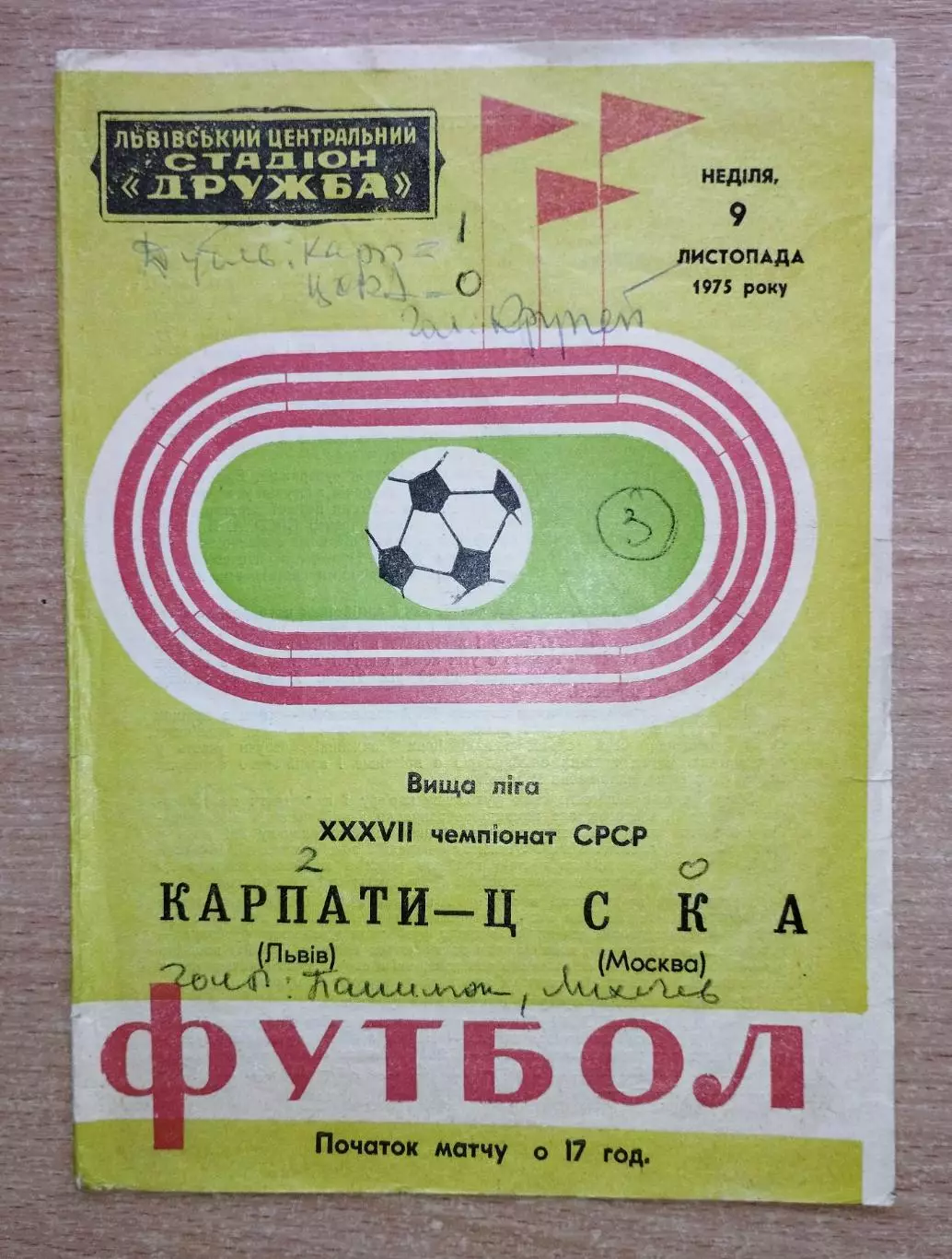 Карпаты Львов - ЦСКА Москва 1975