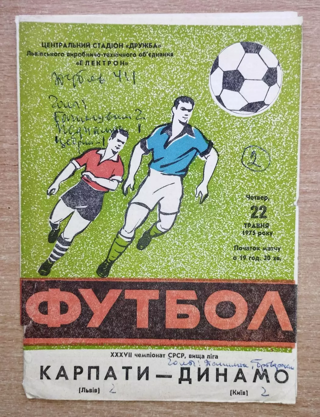 Карпаты Львов - Динамо Киев 1975