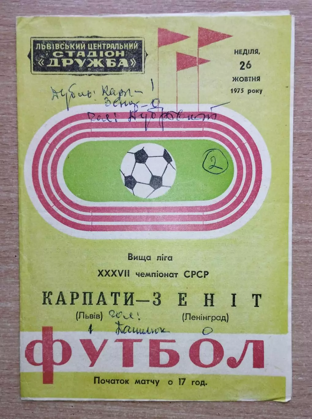Карпаты Львов - Зенит Ленинград 1975
