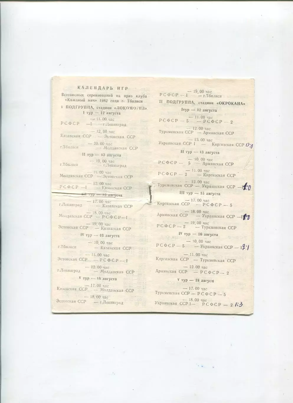 Турнир Кожаный мяч, Тбилиси-1982, участники на втором фото 1
