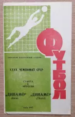 Динамо Киев - Динамо Тбилиси 1973, красная надпись на обложке