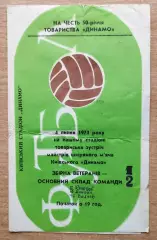 Динамо Киев, основа - Динамо Киев, ветераны 1973