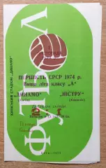 Дубль. Динамо Киев - Нистру Кишинёв 1974