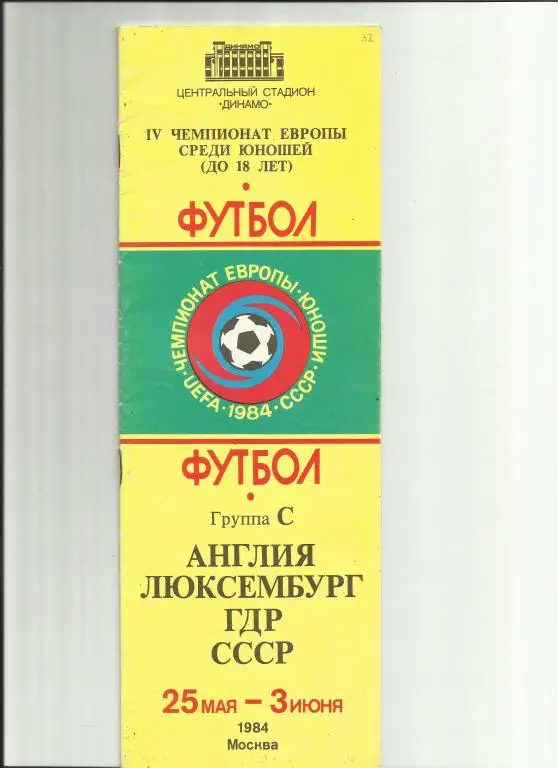 чемпионат европы по футболу среди юношей 1984 года
