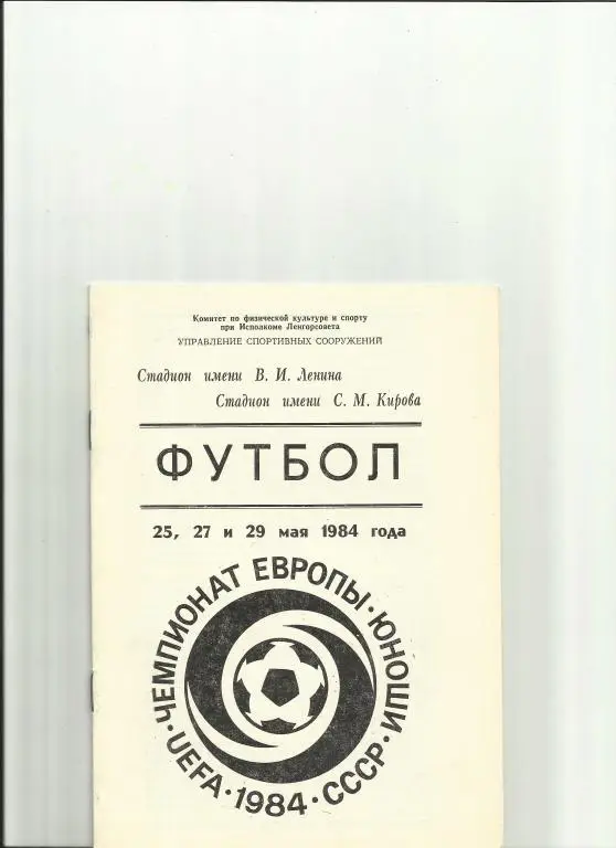 чемпионат европы по футболу среди юношей 1984 года