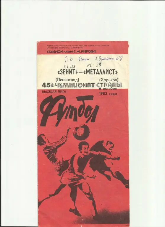 зенит - металлист(харьков) - 1982