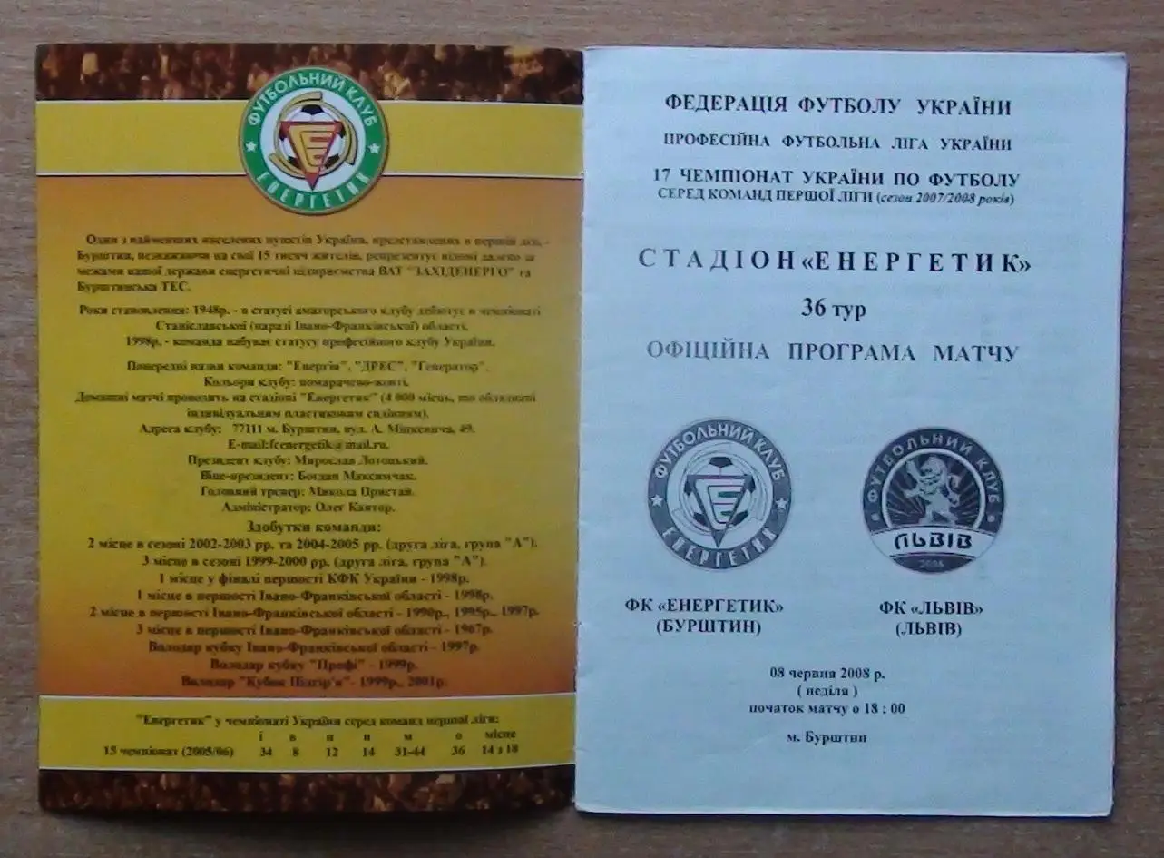 Энергетик Бурштын - ФК Львов 2007-08 1