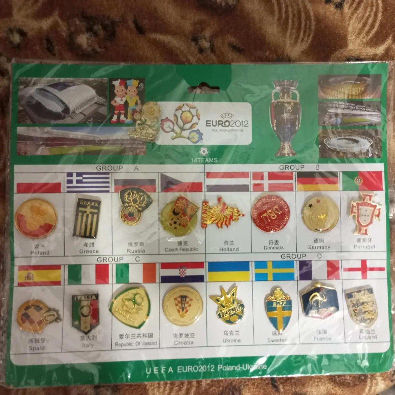 набор значков чемпионат европы по футболу евро-2012