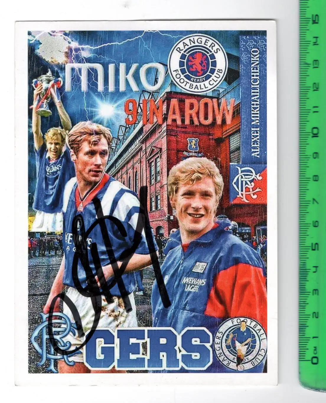 Автографы. Футбол. Алексей Михайличенко, Глазго Рейнджерс, Шотландия
