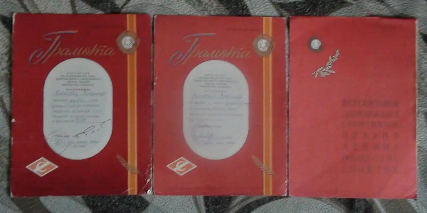 Подборка грамот ДСО Спартак УССР 3