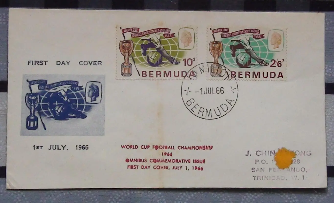Конверт Чемпионат мира 1966, Бермудские о-ва