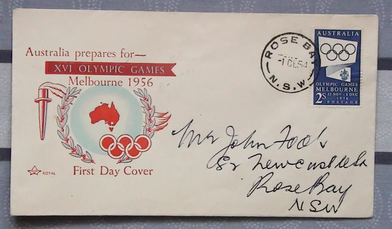 Конверт Олимпийские игры 1956, Мельбурн, Австралия