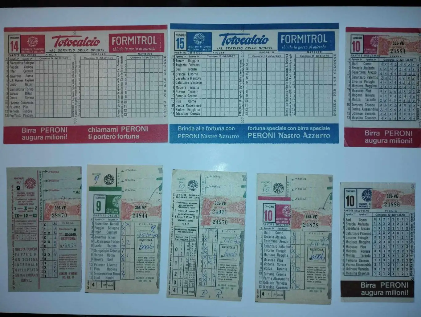 Итальянские лотереи Спортпрогноз, 1970-е гг. 1