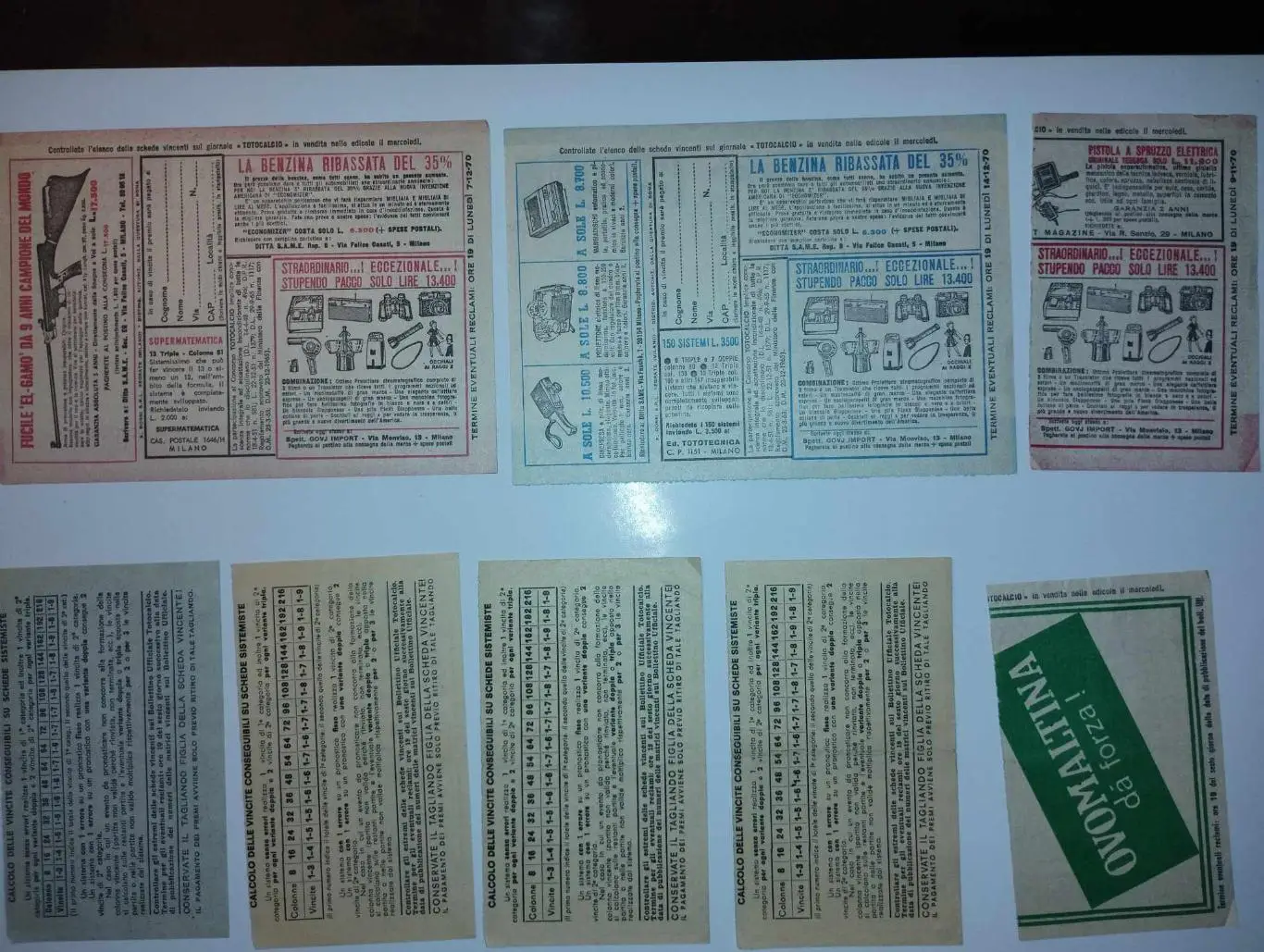 Итальянские лотереи Спортпрогноз, 1970-е гг. 3