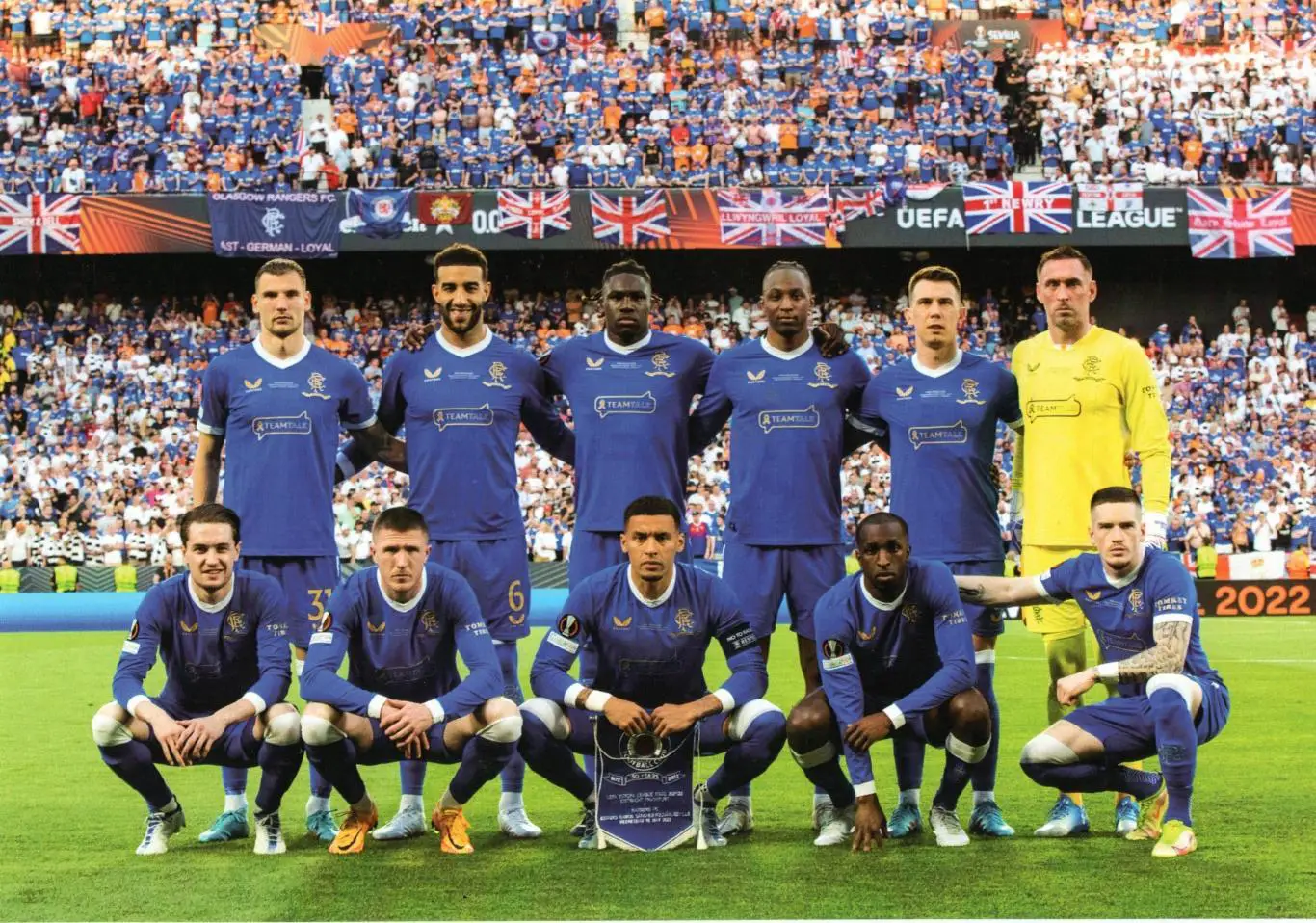 Открытка Глазго Рейнджерс, Шотландия, финал Лиги Европы 2002, вид 1