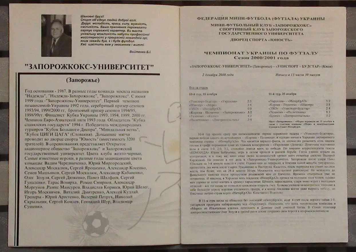 Лот из 8 программ 2000-х по мини-футболу (футзалу) Чемпионата Украины №14 7