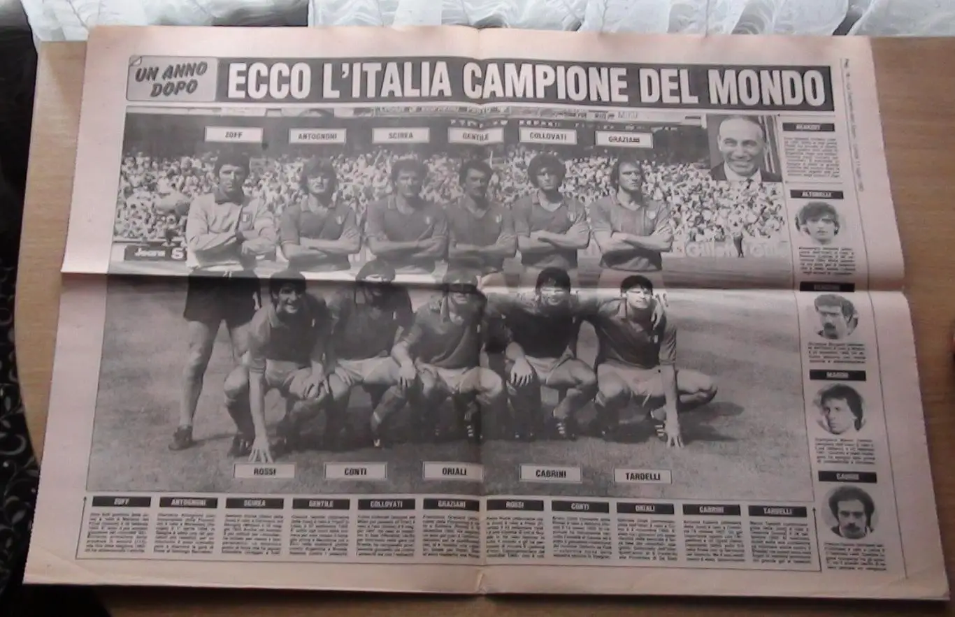 La Gazzetta dello Sport (Италия) к после финала Чемпионата мира 1982 1