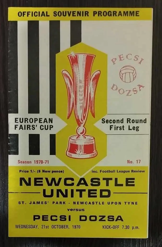 Ньюкасл Юнайтед, Англия - Дожа Печ, Венгрия 1970