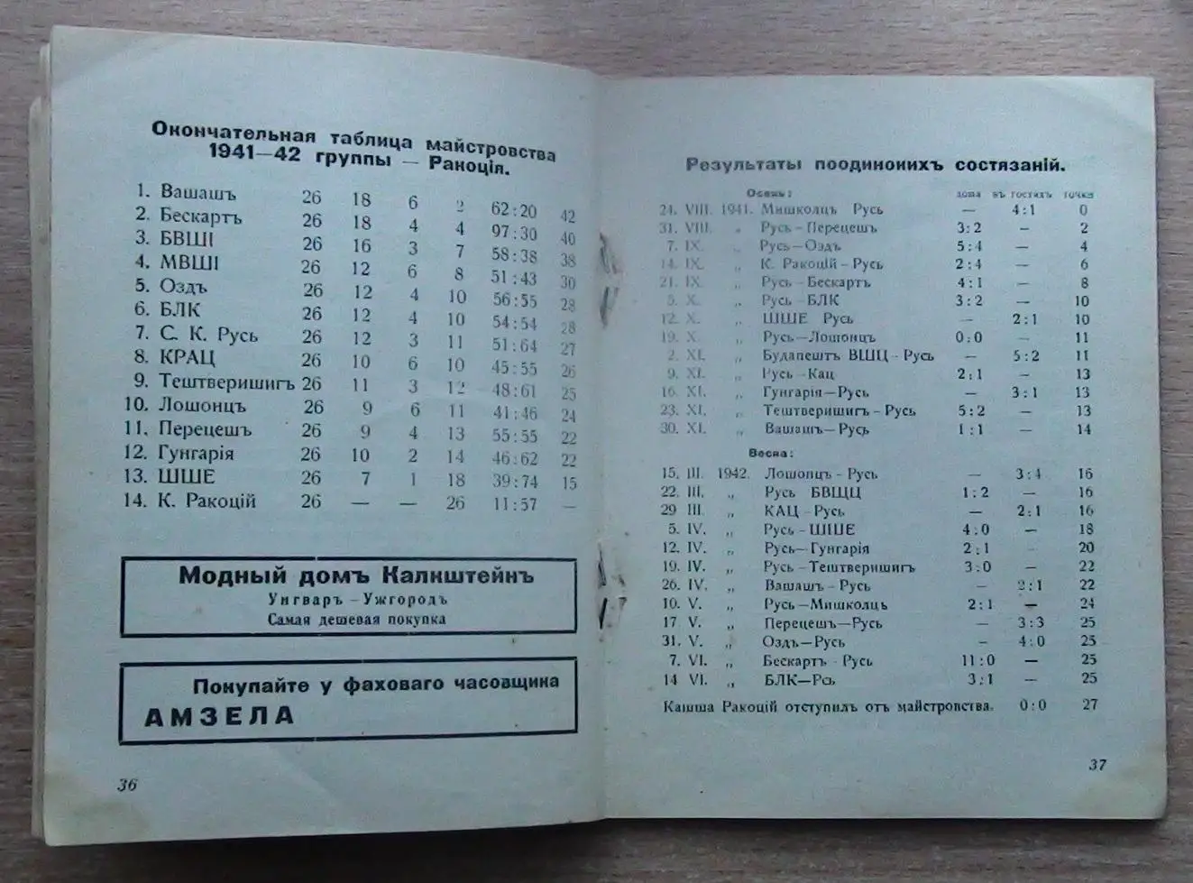 Ужгород 1942 Русь, оригинал, русский язык 2